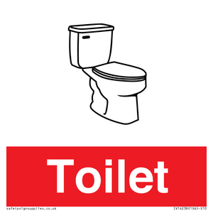 Toilet Sign Dementia Friendly Red